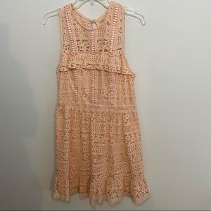 Disney Princess lined lace dress Peach Size L